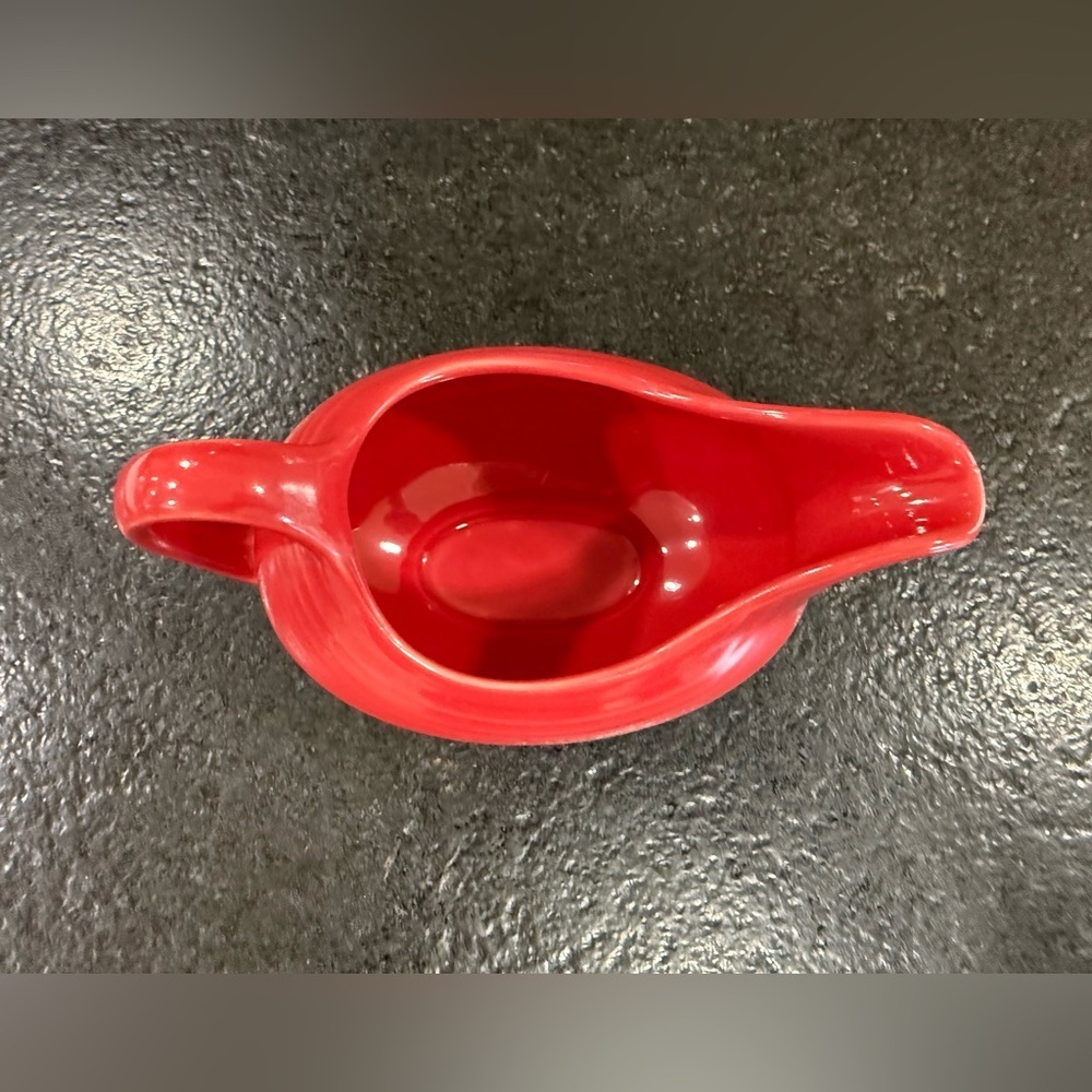 Homer Laughlin Fiesta Scarlet Red Gravy / Sauce Boat – Made in USA 🇺🇸 - Picture 2 of 5